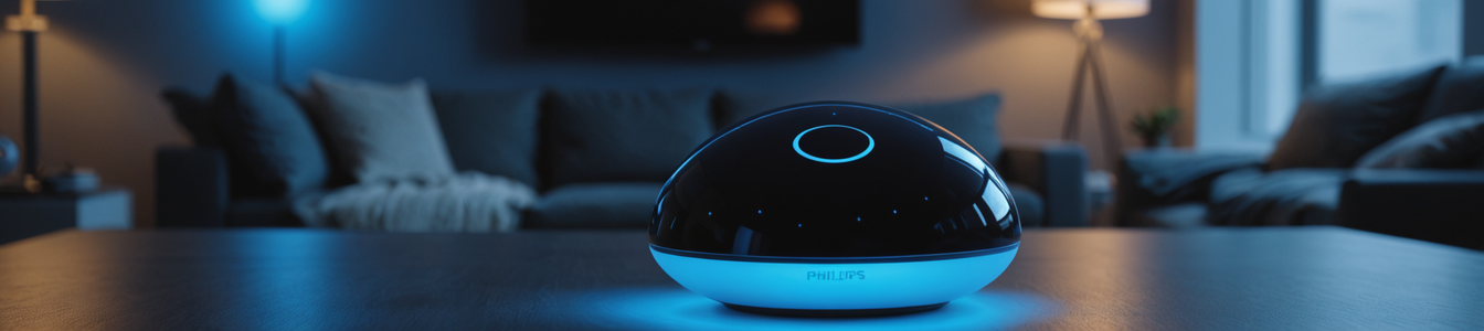 Imagen generada por IA para: Sensor de movimiento Philips Hue: De la iluminación inteligente a la seguridad del hogar