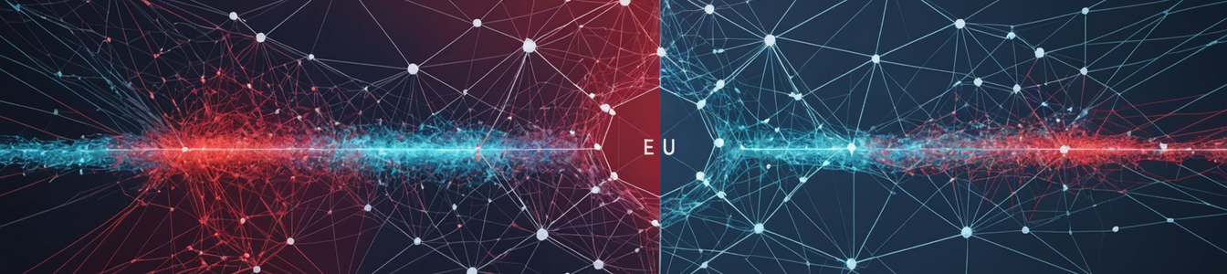 Imagen generada por IA para: La Ley de IA de la UE desata batalla transatlántica con gigantes tecnológicos estadounidenses