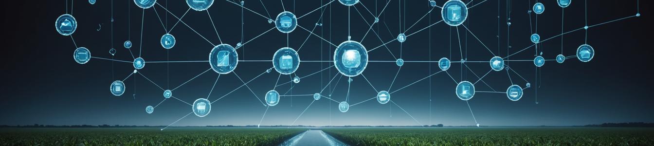 Imagen generada por IA para: IoT en la agricultura: el dilema de ciberseguridad en los cultivos inteligentes