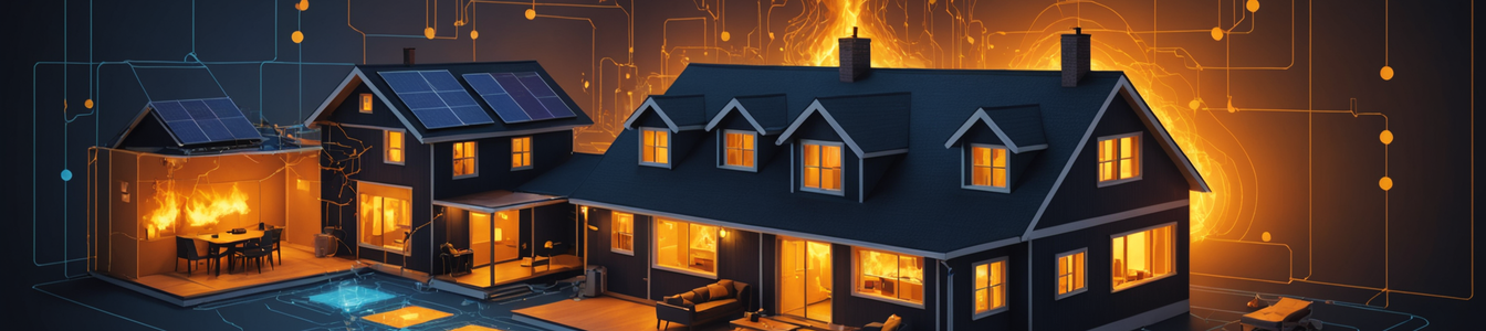 Imagen generada por IA para: Sensores Inteligentes Revelan Riesgos Ocultos de Incendios Eléctricos en IoT Residencial