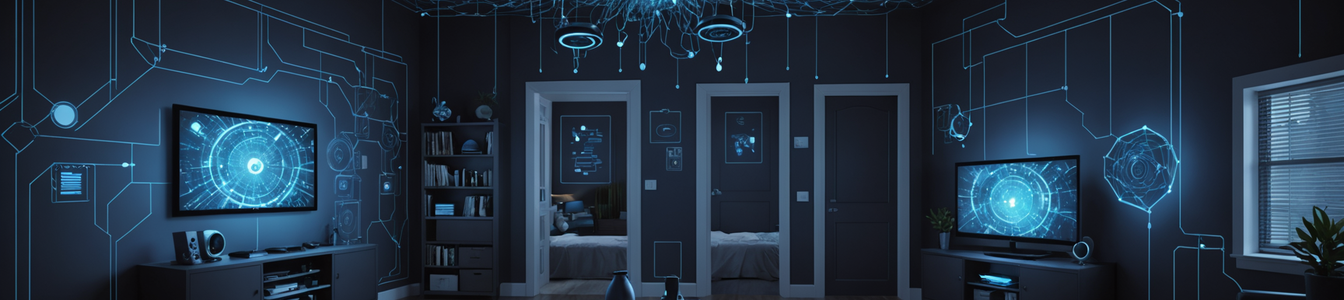 Imagen generada por IA para: Vigilancia IA Hogar Inteligente: Cuando Tu Casa Ve Demasiado