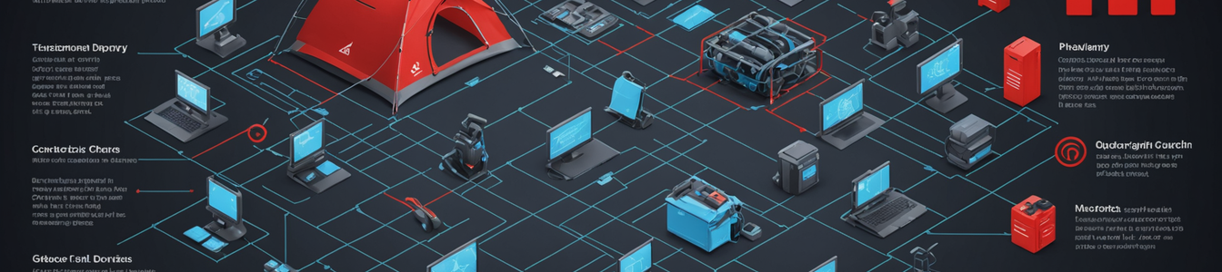 Imagen generada por IA para: Guerras Comerciales Crean Brechas de Ciberseguridad en Cadenas de Equipamiento Outdoor