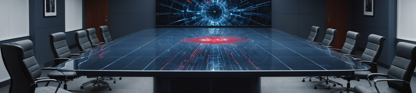 Imagen generada por IA para: Conflictos en Salas de Junta y Cambios de Poder: La Nueva Frontera del Riesgo Cibernético