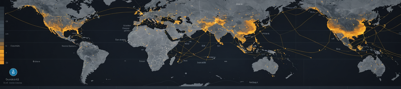 Imagen generada por IA para: Ondas de choque geopolíticas: Cómo los superávits comerciales y las tensiones por recursos crean vulnerabilidades en los SOC