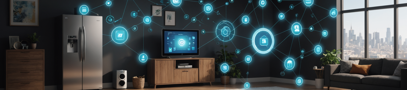 Imagen generada por IA para: Guerras del Hogar Inteligente: Cómo los Gigantes de Electrodomésticos Construyen Jardines IoT Cerrados